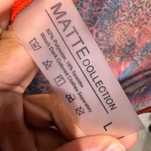 Matte Collection Women’s Colorful Animal Print Swim Coverup Duster, Sz Large - Picture 3 of 5